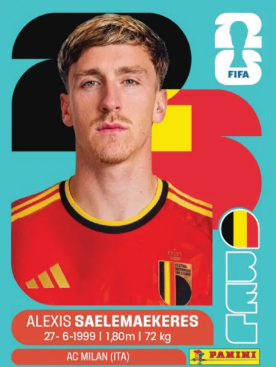 Figurinha BEL12 — Bélgica