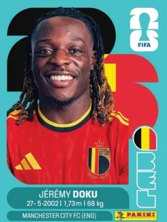 Figurinha BEL16 — Bélgica