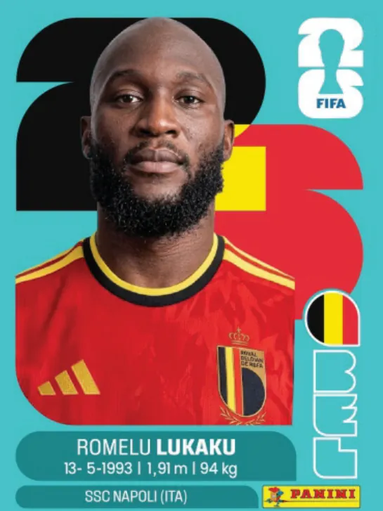 Figurinha BEL20 — Bélgica