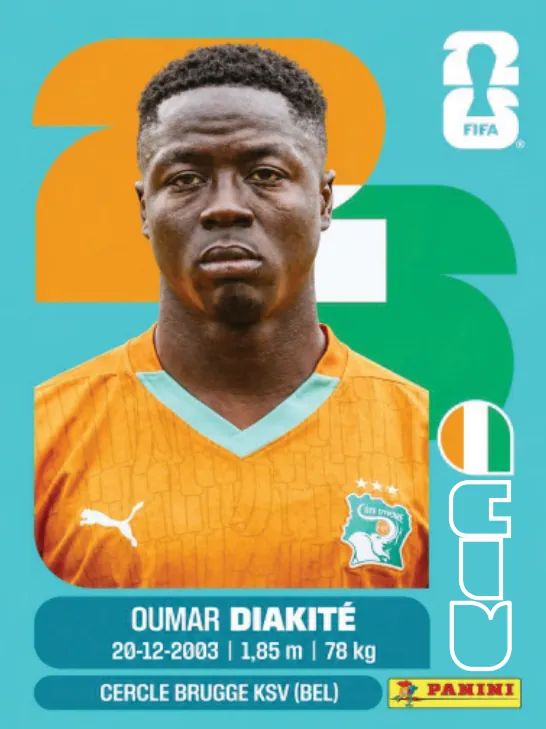 Figurinha CIV20 — Costa do Marfim