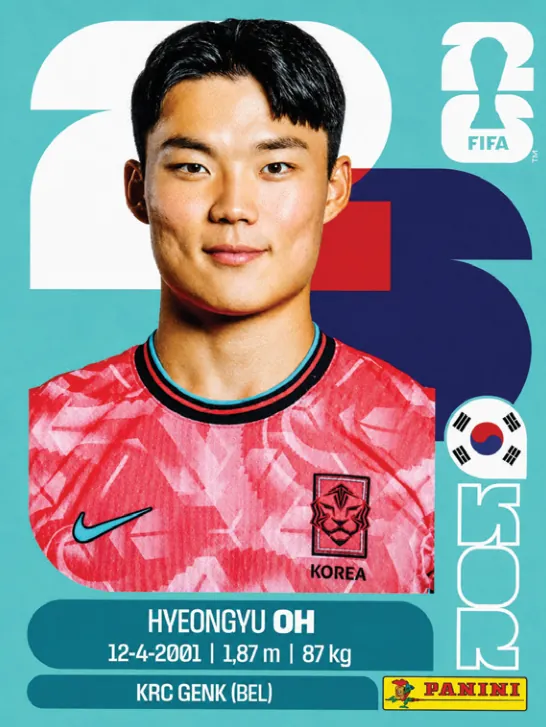 Figurinha KOR20 — Coreia do Sul