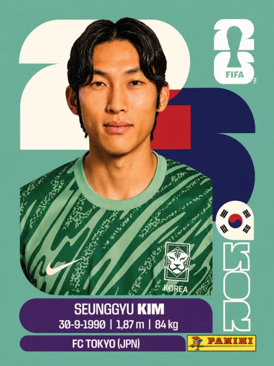 Figurinha KOR3 — Coreia do Sul
