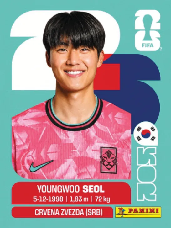 Figurinha KOR6 — Coreia do Sul