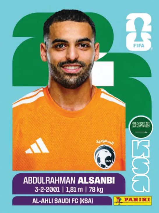 Figurinha KSA3 — Arábia Saudita