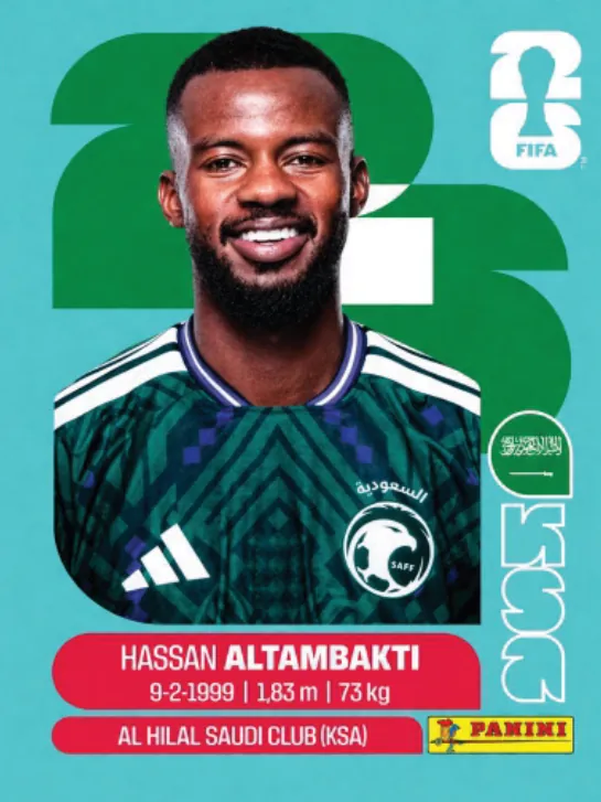 Figurinha KSA8 — Arábia Saudita