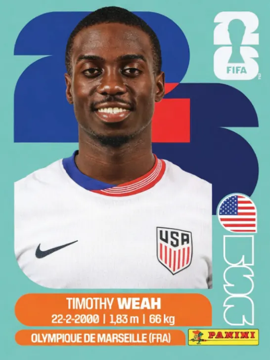 Figurinha USA12 — Estados Unidos