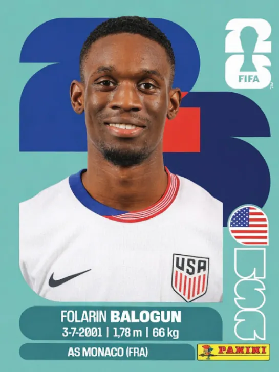 Figurinha USA20 — Estados Unidos