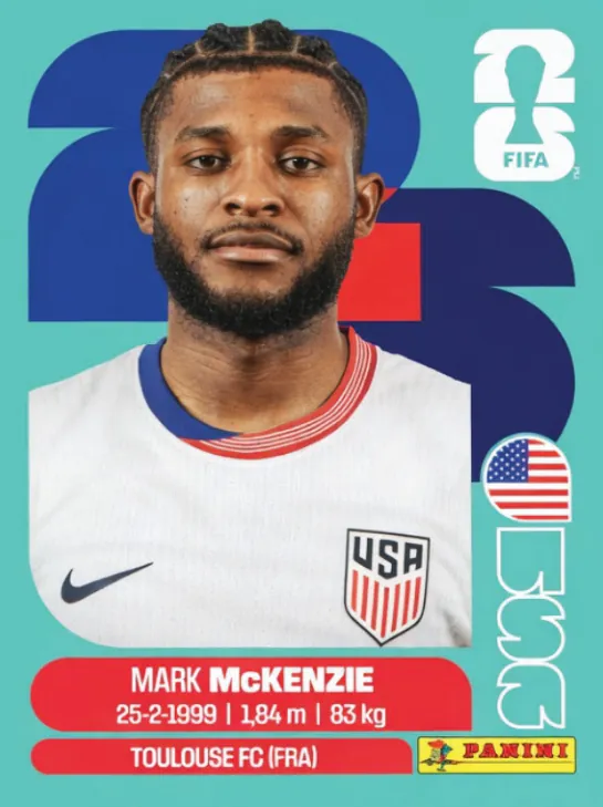 Figurinha USA5 — Estados Unidos