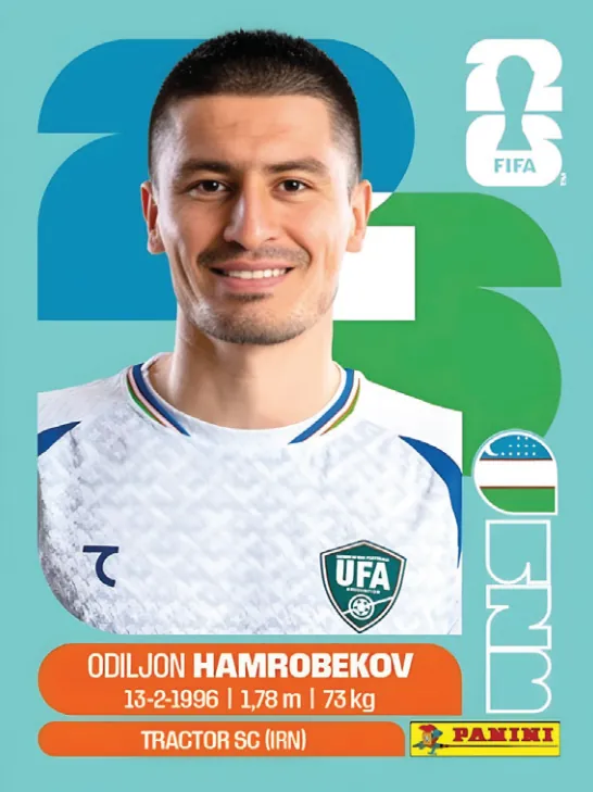 Figurinha UZB10 — Uzbequistão