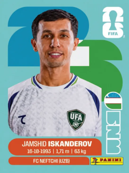 Figurinha UZB12 — Uzbequistão