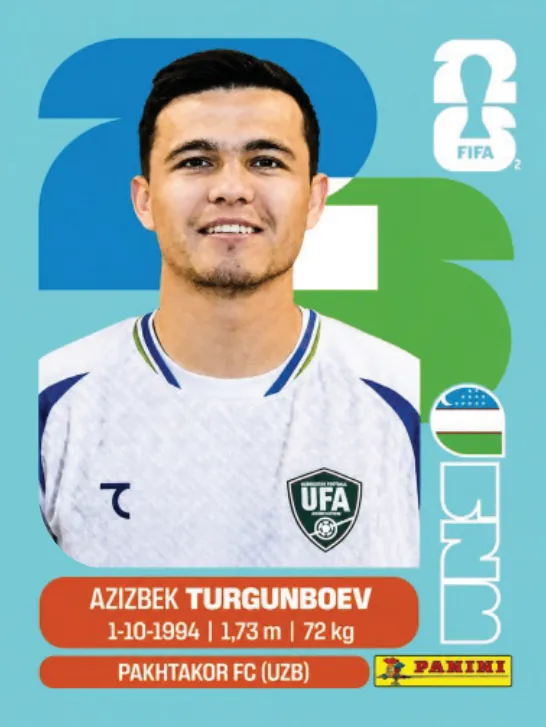Figurinha UZB14 — Uzbequistão