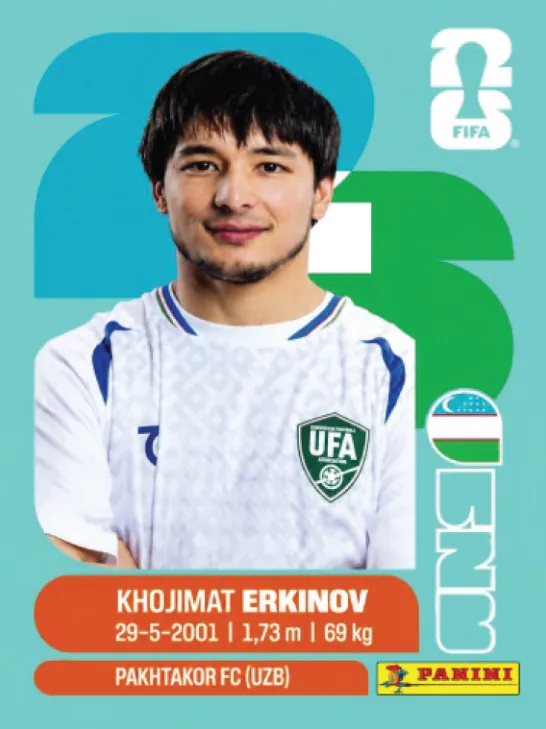 Figurinha UZB15 — Uzbequistão