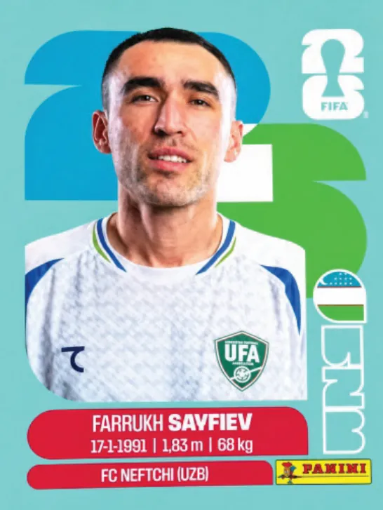 Figurinha UZB3 — Uzbequistão