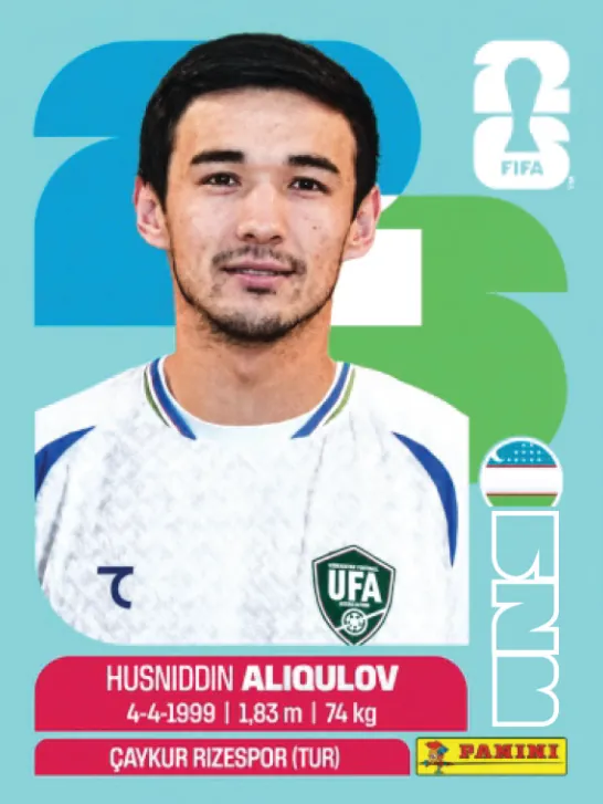 Figurinha UZB6 — Uzbequistão