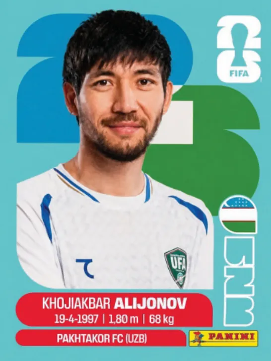 Figurinha UZB8 — Uzbequistão